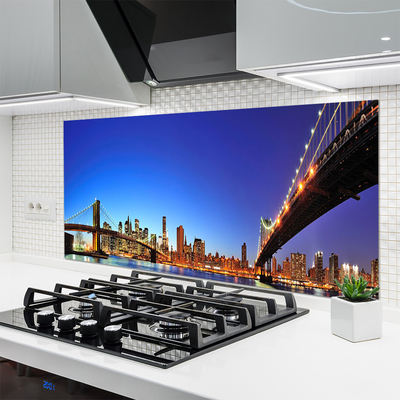 Dekor Szklany do Kuchni Stalowa Konstrukcja Metropolii
