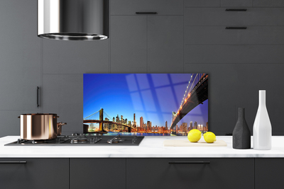 Dekor Szklany do Kuchni Stalowa Konstrukcja Metropolii