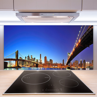 Dekor Szklany do Kuchni Stalowa Konstrukcja Metropolii