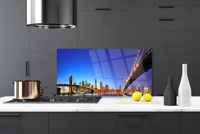 Dekor Szklany do Kuchni Stalowa Konstrukcja Metropolii