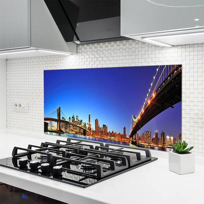 Dekor Szklany do Kuchni Stalowa Konstrukcja Metropolii