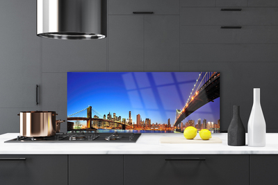 Dekor Szklany do Kuchni Stalowa Konstrukcja Metropolii