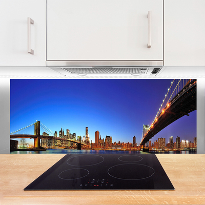 Dekor Szklany do Kuchni Stalowa Konstrukcja Metropolii