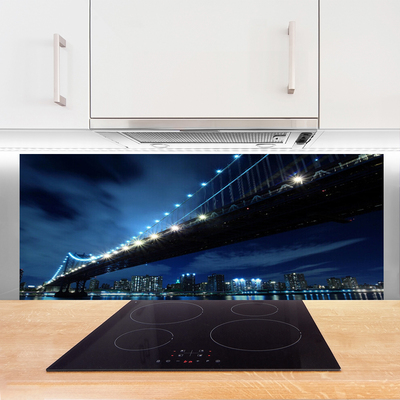 Panel Szklany do Kuchni Panorama Nowoczesnego Mostu