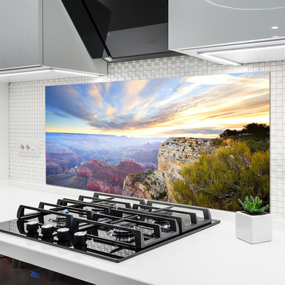 Panel Szklany do Kuchni Surowy Pejzaż Skalistego Brzegu