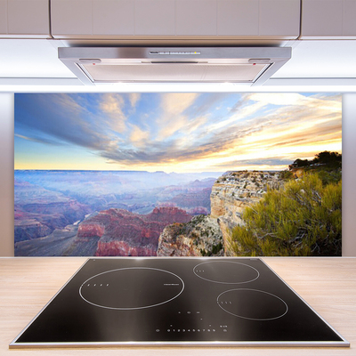 Panel Szklany do Kuchni Surowy Pejzaż Skalistego Brzegu