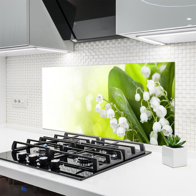 Panel Szklany do Kuchni Dzwoneczki Konwalii w Gęstwinie