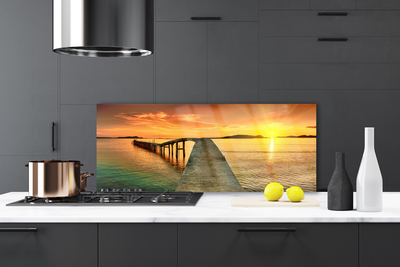 Panel Szklany do Kuchni Most Prowadzący ku Słońcu