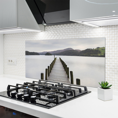 Panel Szklany do Kuchni Monumentalny Most nad Morzem