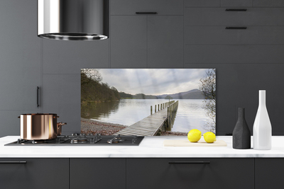Panel Szklany do Kuchni Most nad Cichym Jeziorem