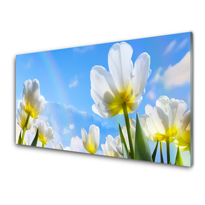 Panel Szklany Rośliny Kwiaty Tulipany