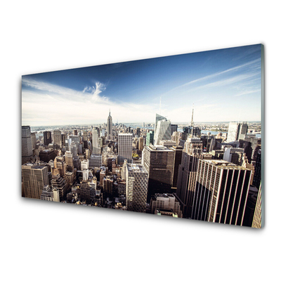 Panel Szklany Panorama Miejskich Drapaczy Chmur