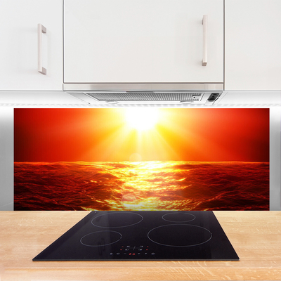 Panel nad blat kuchenny Złoty Zachód nad Morską Falą