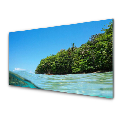 Panel Szklany Morze Drzewo Krajobraz