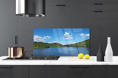 Szkło do Kuchni na Ścianę Jezioro w Objęciach Puszczy