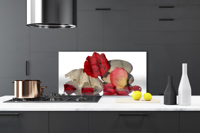 Panel Szklany Aksamitne Płatki Róż