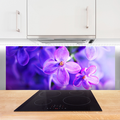 Panel Szklany Polana Fioletowych Kwiatów