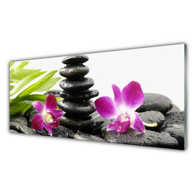 Panel Szklany Kamienie Zen Spa Orchidea