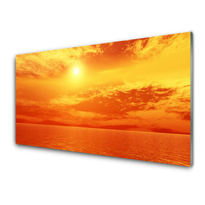 Panel Szklany Słońce Morze Krajobraz