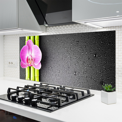 Panel Szklany do Kuchni Duet Bambusa i Orchidei