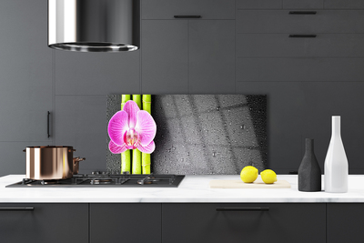 Panel Szklany do Kuchni Duet Bambusa i Orchidei