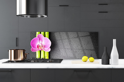 Panel Szklany do Kuchni Duet Bambusa i Orchidei