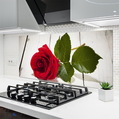 Panel Szklany Klasyczna Czerwona Róża