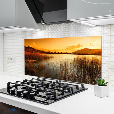 Panel nad blat kuchenny Ognisty Zachód nad Jeziorem