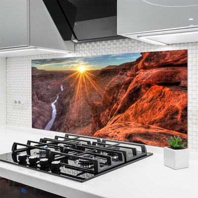 Panel Szklany Pustynny Żar Słońca