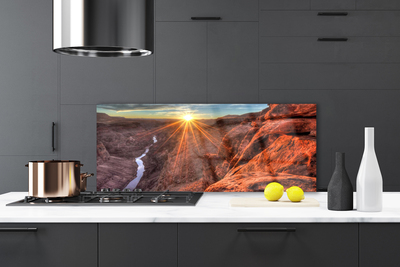 Panel Szklany Pustynny Żar Słońca