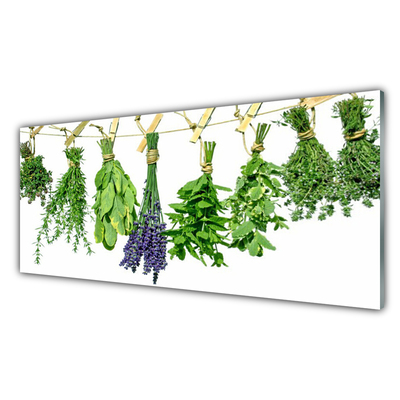 Panel Szklany Płatki Kwiatów i Zioła