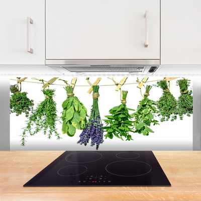 Panel Szklany Płatki Kwiatów i Zioła