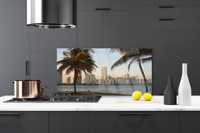 Szkło Dekoracyjne do Kuchni Tropikalna Metropolia nad Morzem