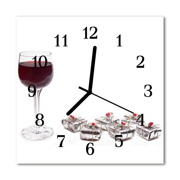 Zegar ścienny kwadrat Kieliszek do wina