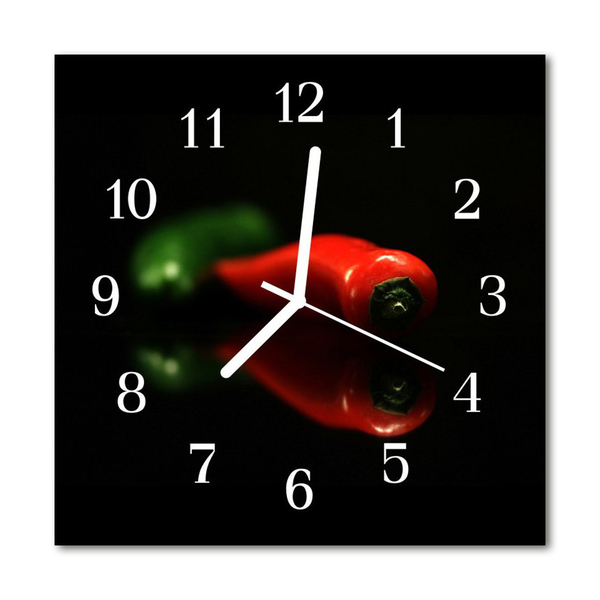 Zegar ścienny kwadrat Papryka