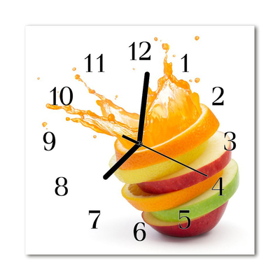 Zegar ścienny kwadrat Owoce