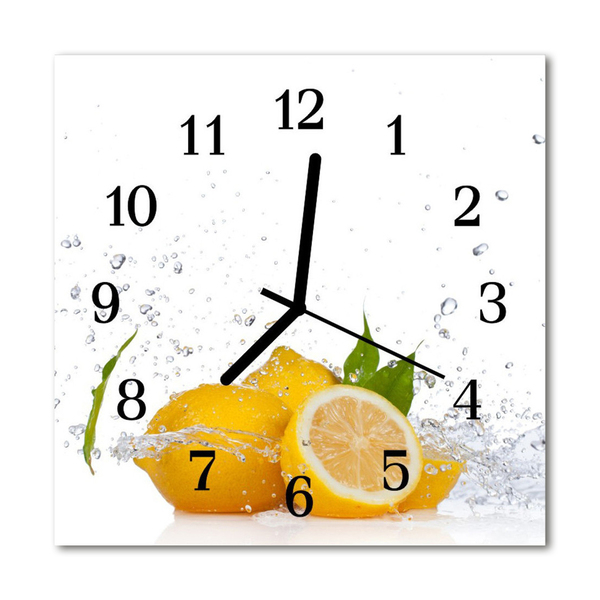Zegar ścienny kwadrat Cytryny