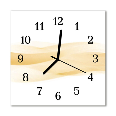 Zegar ścienny kwadrat Abstrakcja fala