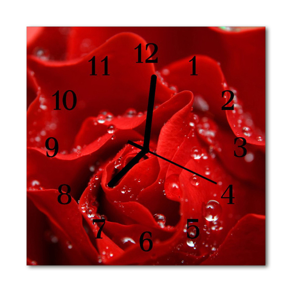 Zegar ścienny kwadrat Róża