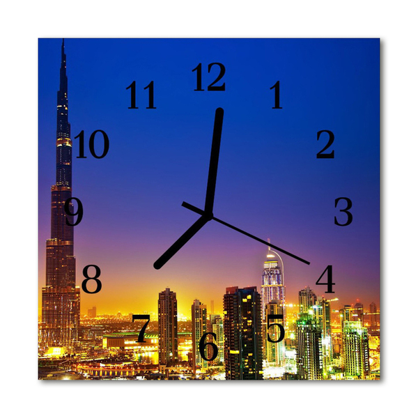 Zegar ścienny kwadrat Dubai
