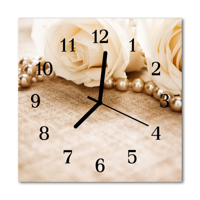 Zegar ścienny kwadrat Vintage róża