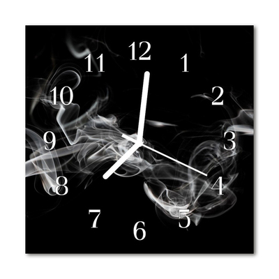Zegar szklany kwadratowy Dym