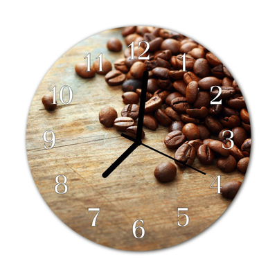 Zegar ścienny okrągły Ziarna kawy