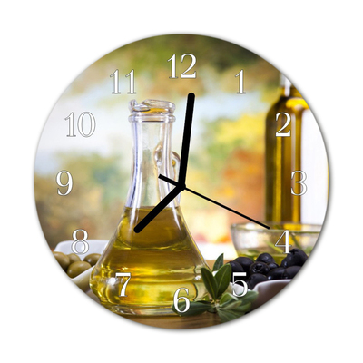 Zegar ścienny okrągły Oliwa z oliwek