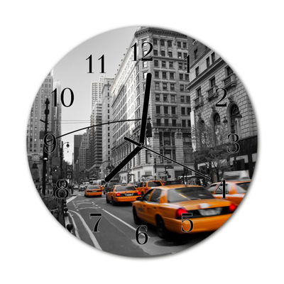 Zegar ścienny okrągły Taxi new york