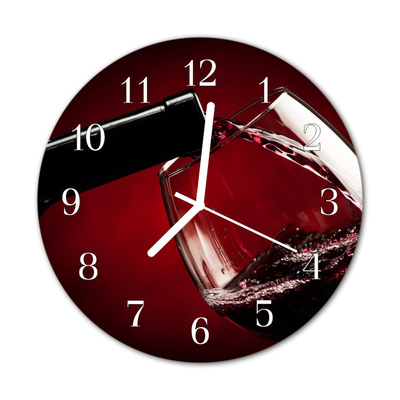 Zegar ścienny okrągły Kieliszek do wina