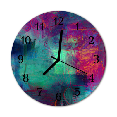 Zegar ścienny okrągły Kolorowy obraz