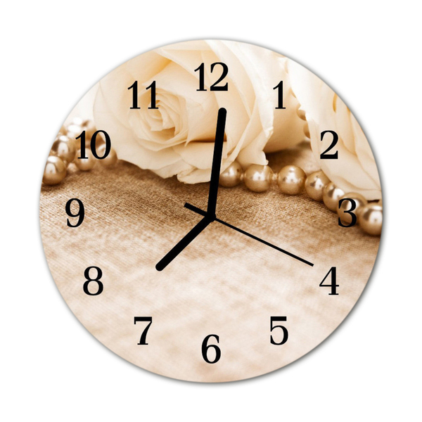 Zegar ścienny okrągły Vintage róże