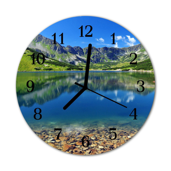 Zegar ścienny okrągły Jezioro górskie