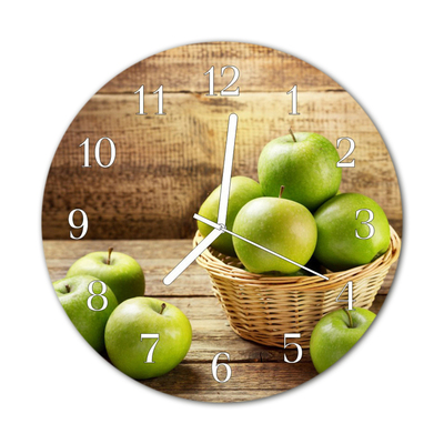Zegar szklany okrągły Jabłko